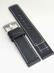Pasek czarny skórzany do Mistrala 22 mm