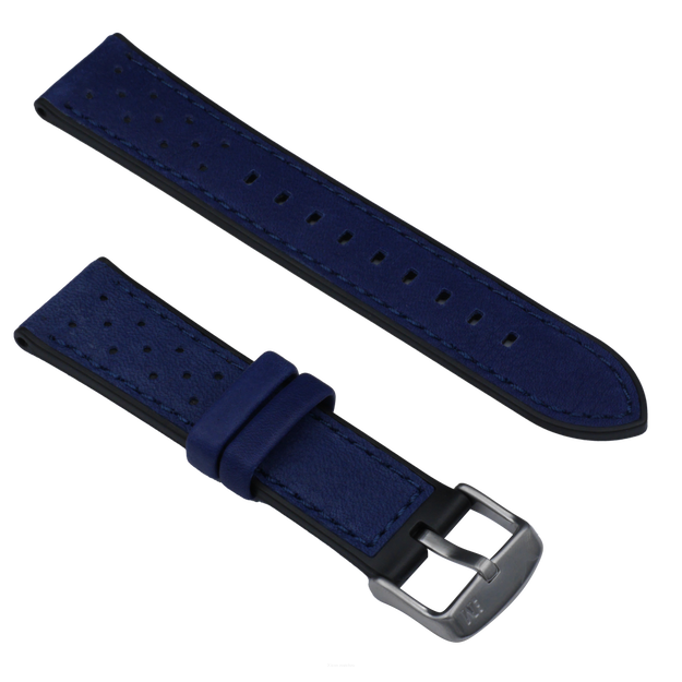 Watch Flyboard rubber-leather navy blue 22mm - online store - Xicorr ...