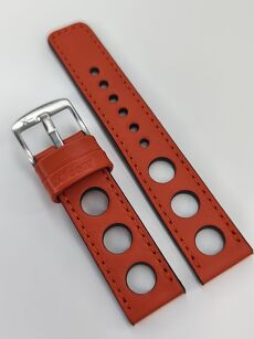 Pasek pomarańczowy skórzany Rally 22 mm